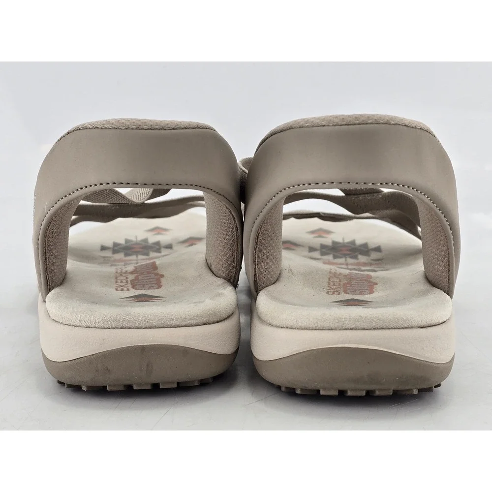 Skechers Slip-ins Reggae Slim Sandals Womens 11 Taupe Strappy Aztec -Excellent